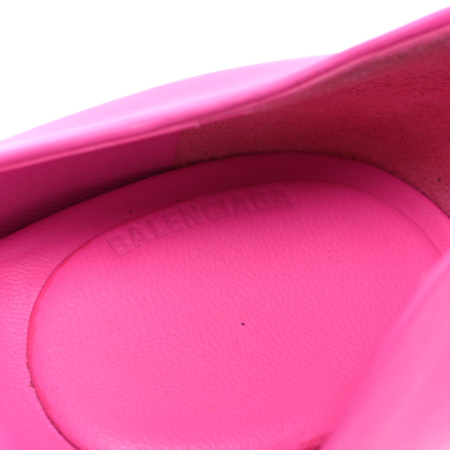 Balenciaga Shiny Soft Calfskin Void D'Orsay 110mm Pumps 37 Fluo Pink 9 of 10