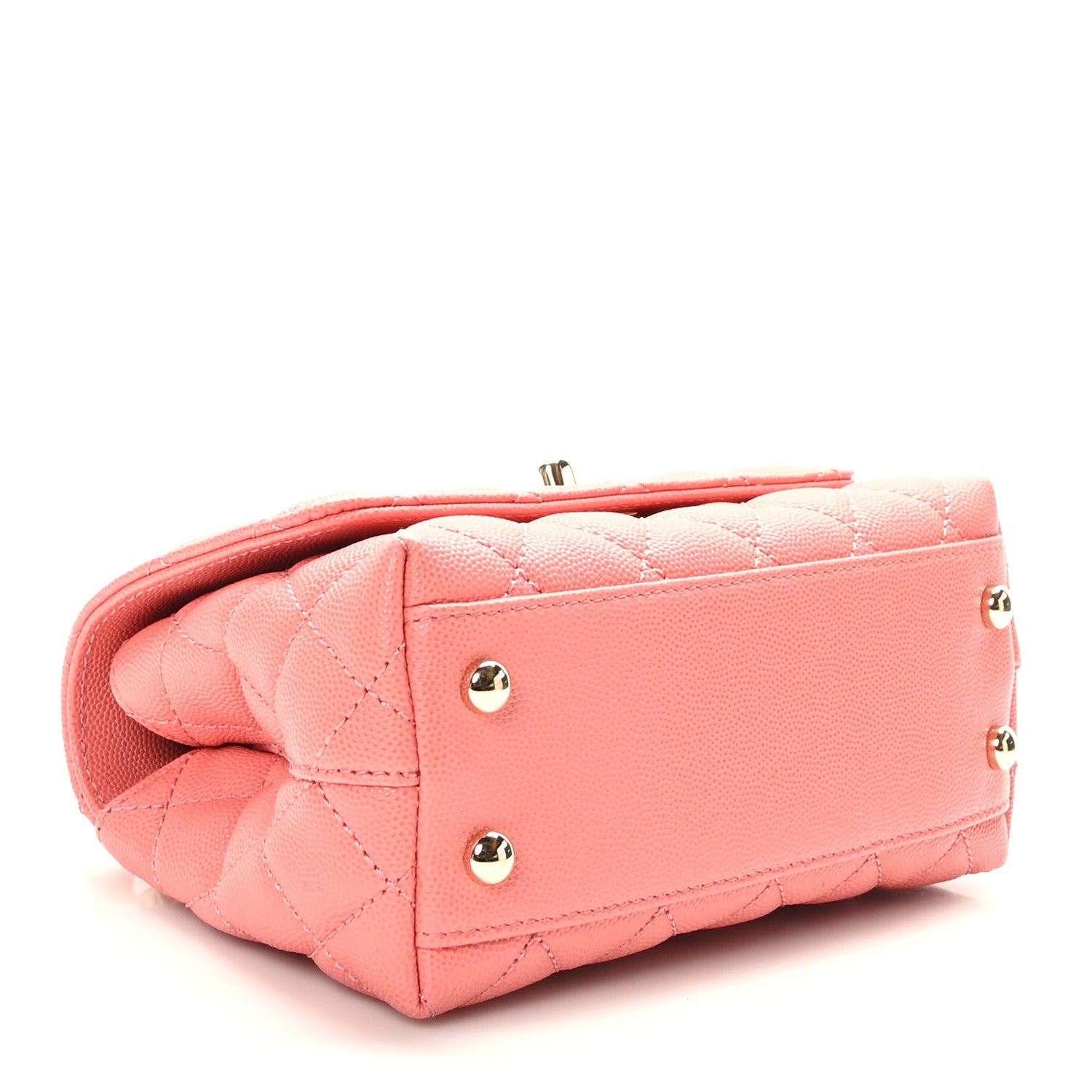 Chanel Caviar Quilted Extra Mini Coco Handle Flap Pink 4 of 10