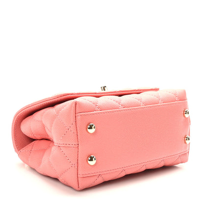 Chanel Caviar Quilted Extra Mini Coco Handle Flap Pink 4 of 10