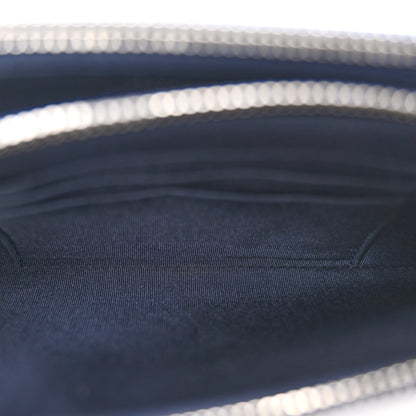 Chanel Metallic Caviar Quilted Small Boy Clutch With Chain Navy 5 of 13