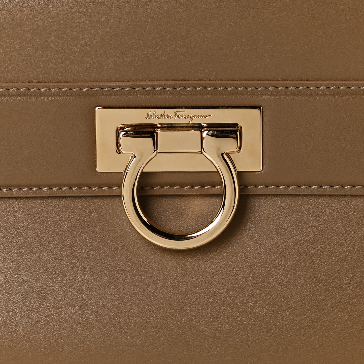Calfskin Sofia Gancini Satchel Brown