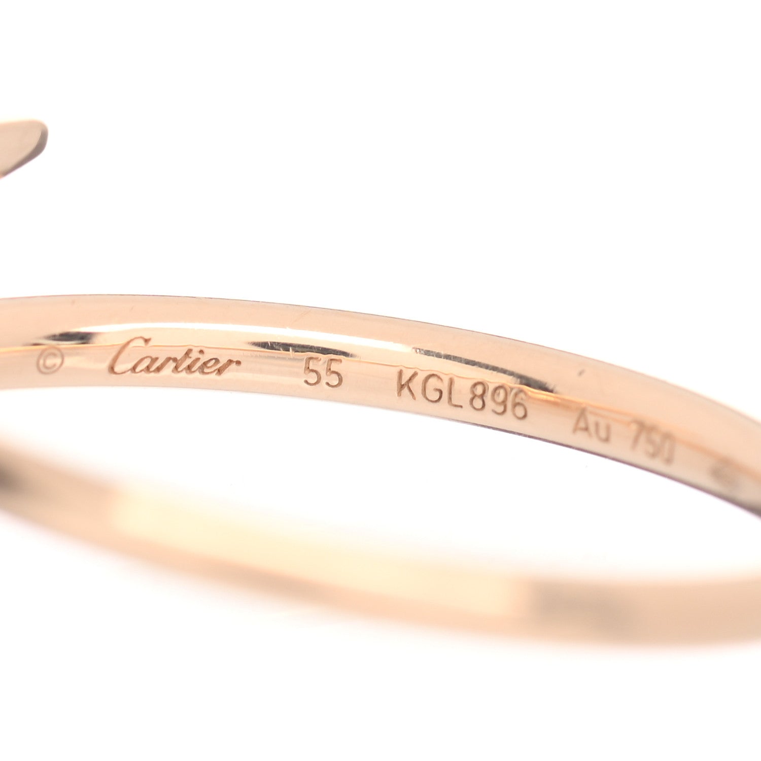 Cartier 18K Yellow Gold Small Juste Un Clou Ring 55 7.25 4 of 5