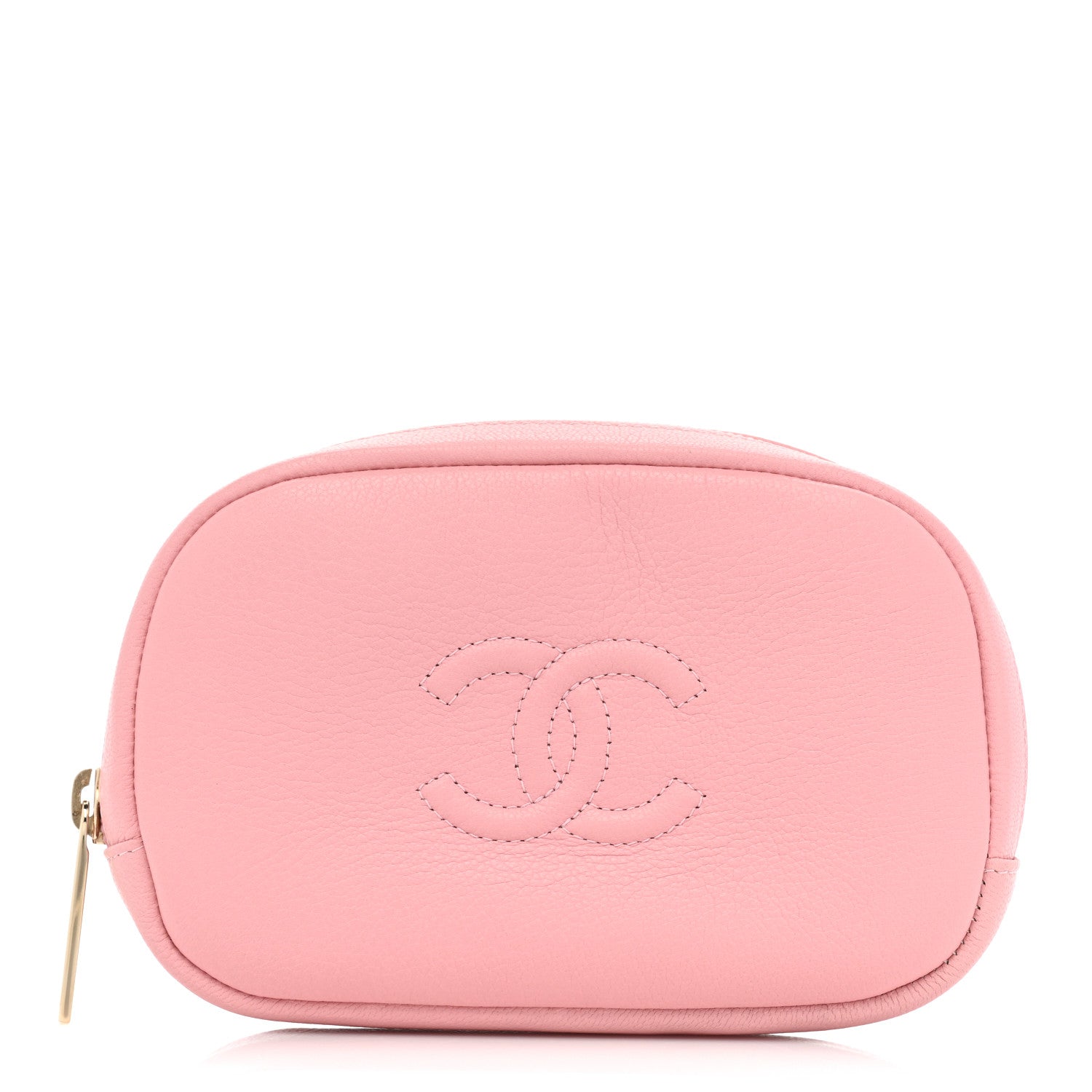 Chanel Goatskin CC Cosmetic Case Light Pink 1 of 9