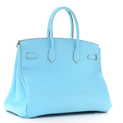 Hermes Epsom Candy Birkin 35 Celeste Mykonos 3 of 17