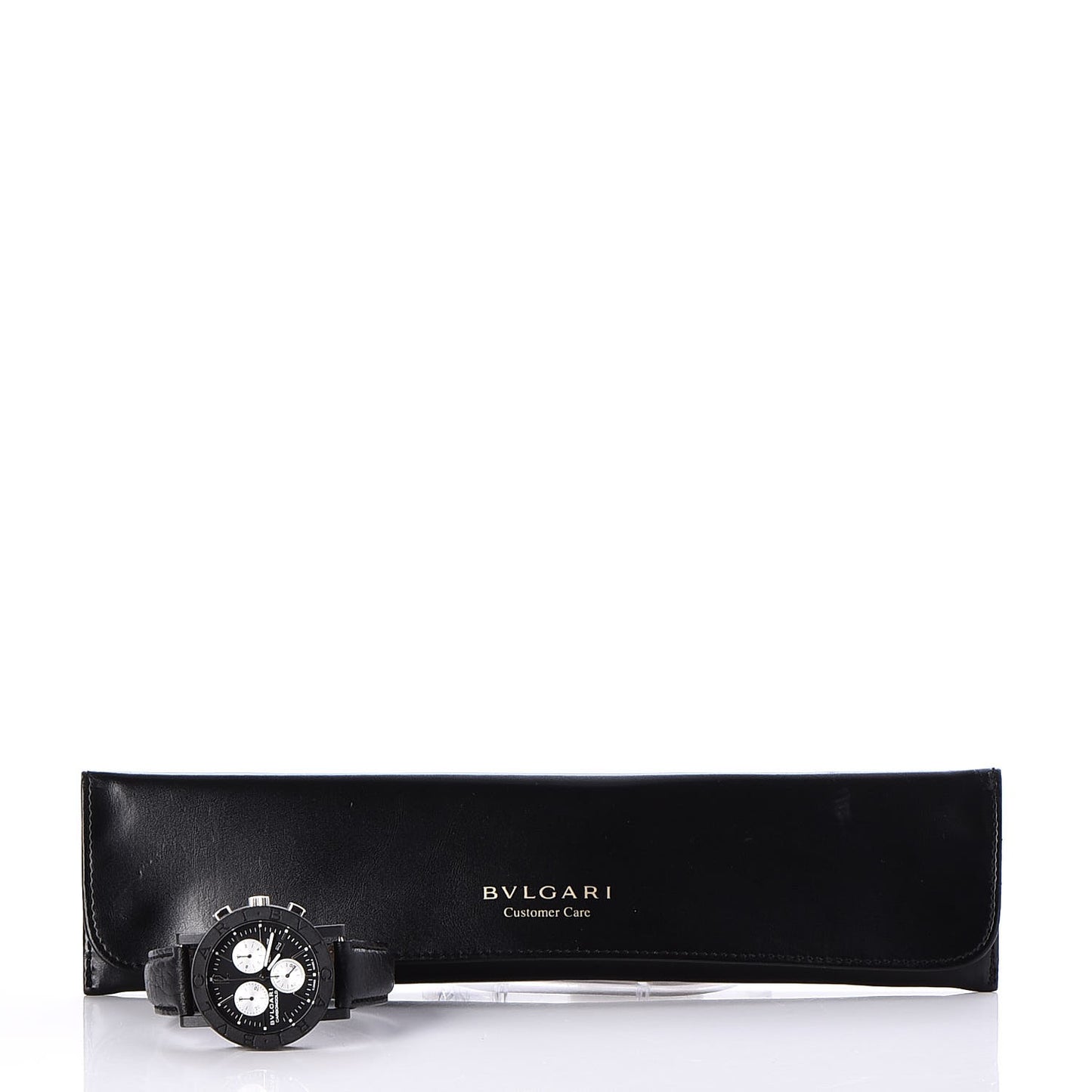 Carbon Calfskin 38mm Marbella Quartz Watch Black