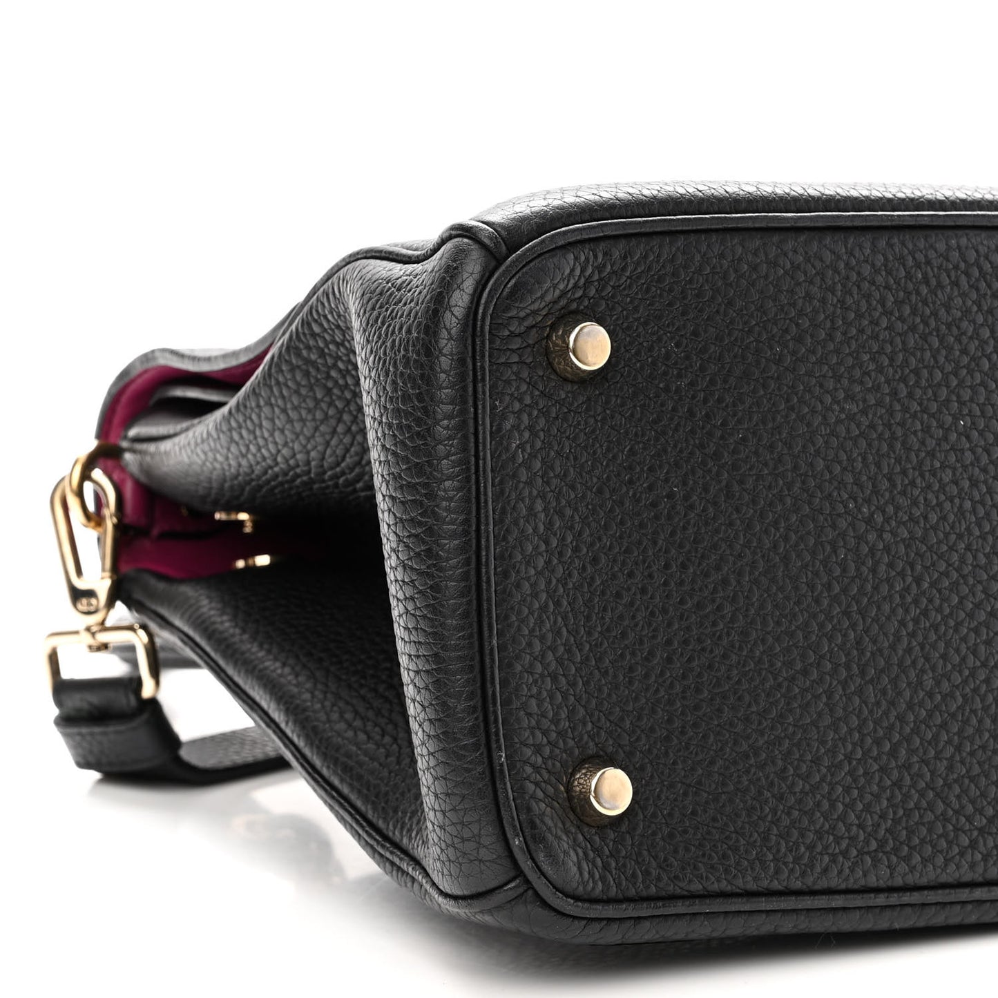 Bullcalf Small Be Dior Flap Black Fraise