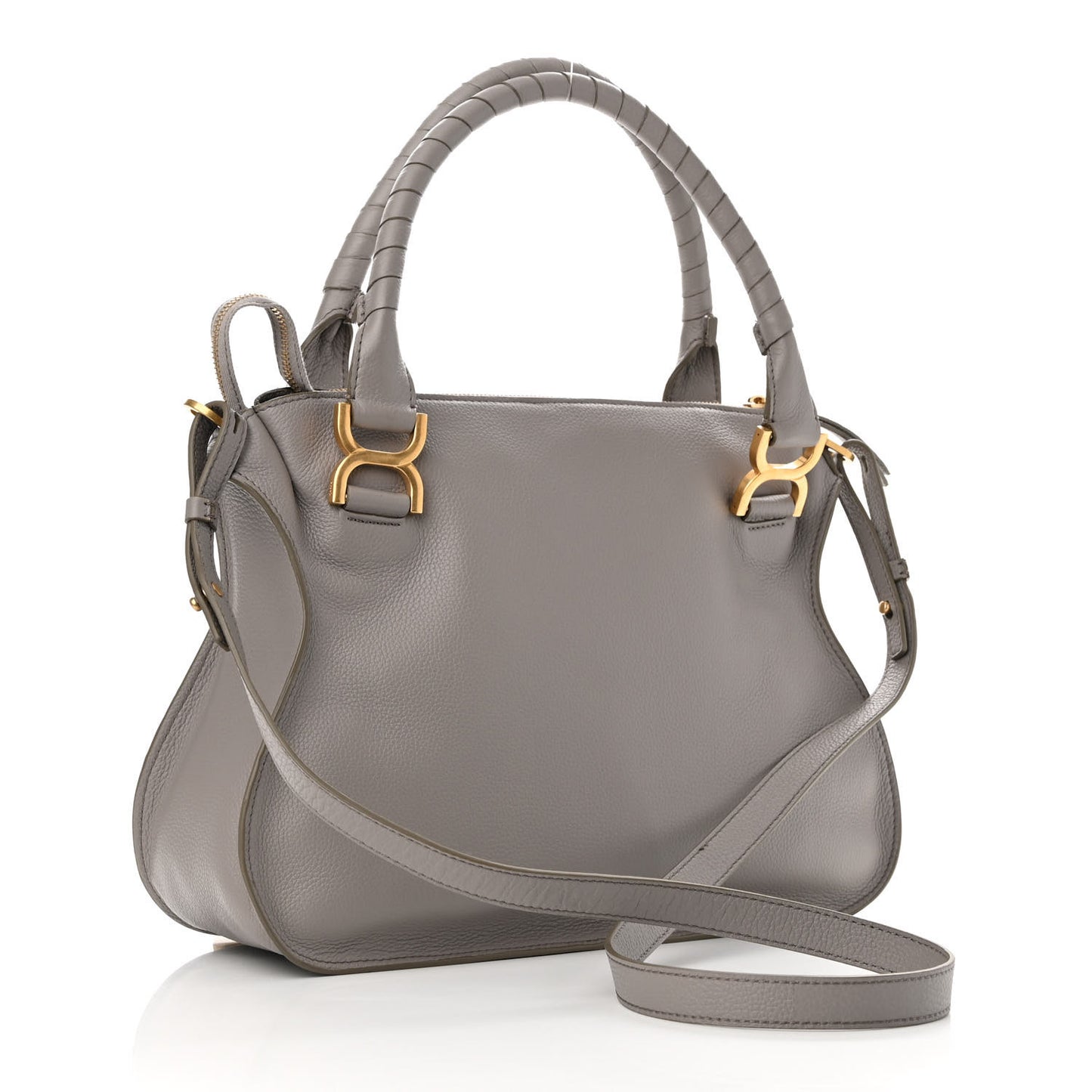 Calfskin Medium Marcie Satchel Cashmere Grey