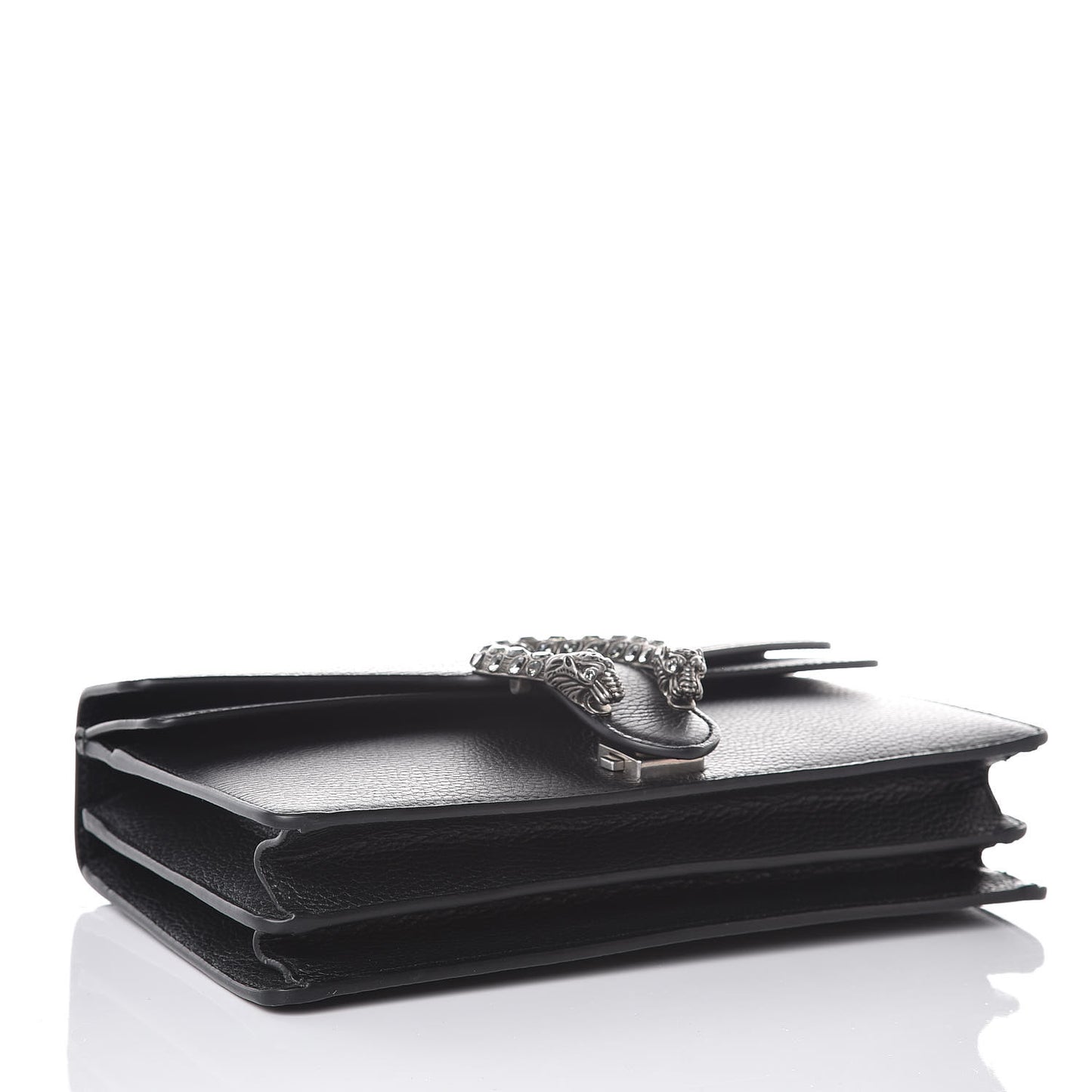 Pebbled Calfskin Small Dionysus Shoulder Bag Black