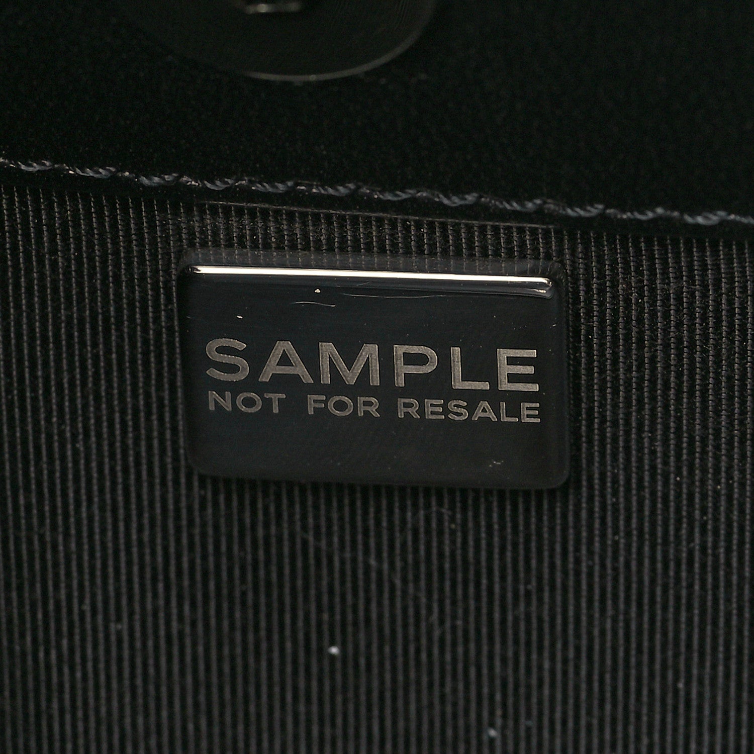 Chanel Printed Lambskin Logo CC Envelope Clutch With Chain Black White 7 of 9