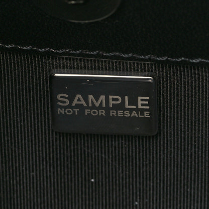 Chanel Printed Lambskin Logo CC Envelope Clutch With Chain Black White 7 of 9