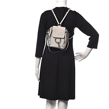 Chloe Suede Calfskin Mini Faye Backpack Airy Grey 2 of 10