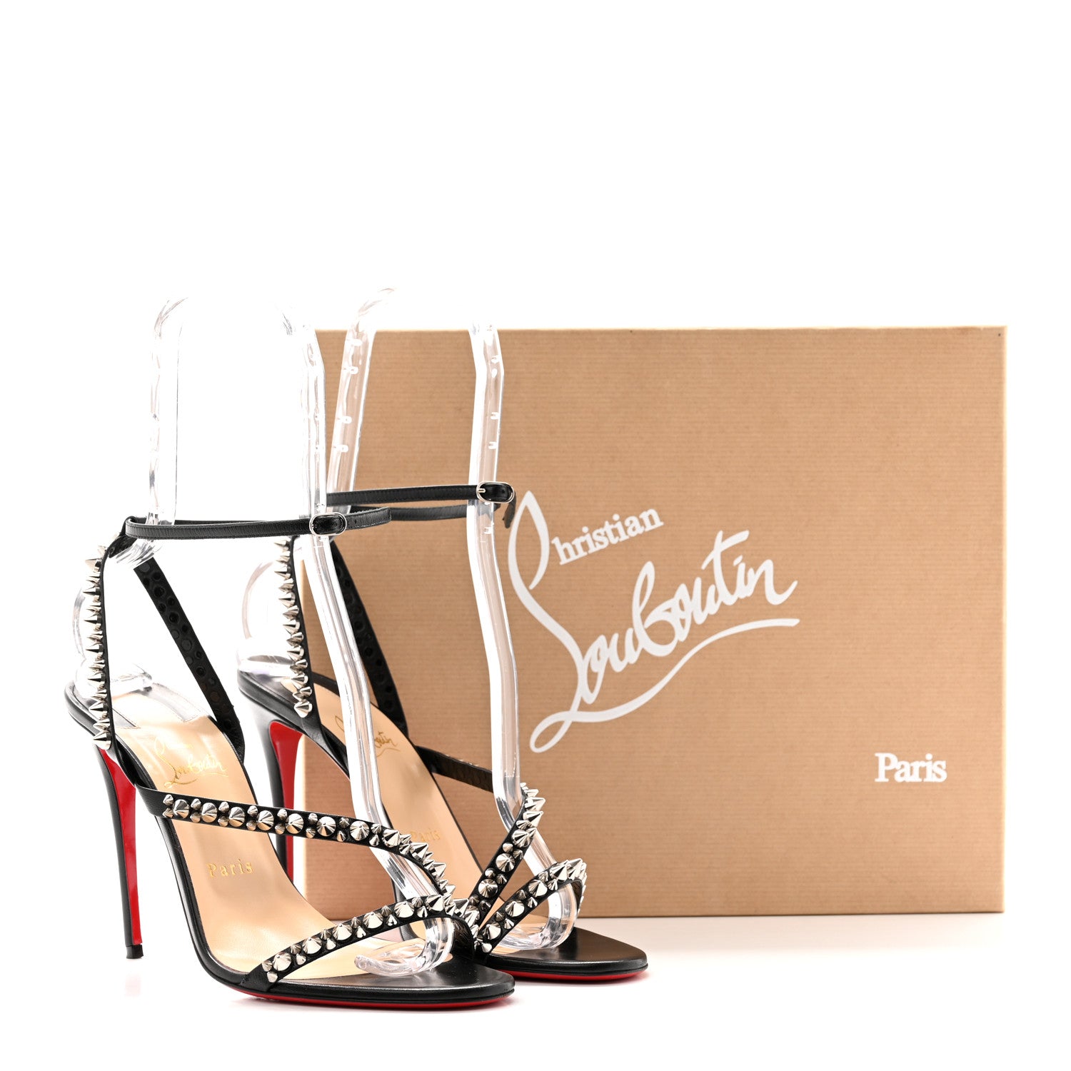 Christian Louboutin Nappa Spike Mafaldina 100 Sandals 39.5 Black 19 of 19
