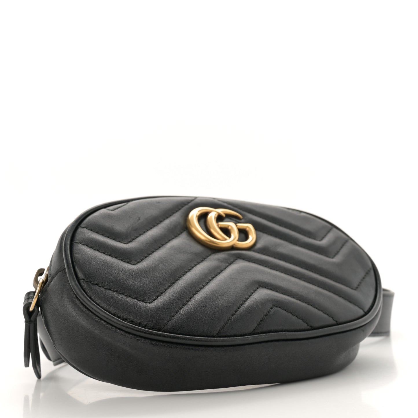 Calfskin Matelasse GG Marmont Belt Bag 85 34 Black