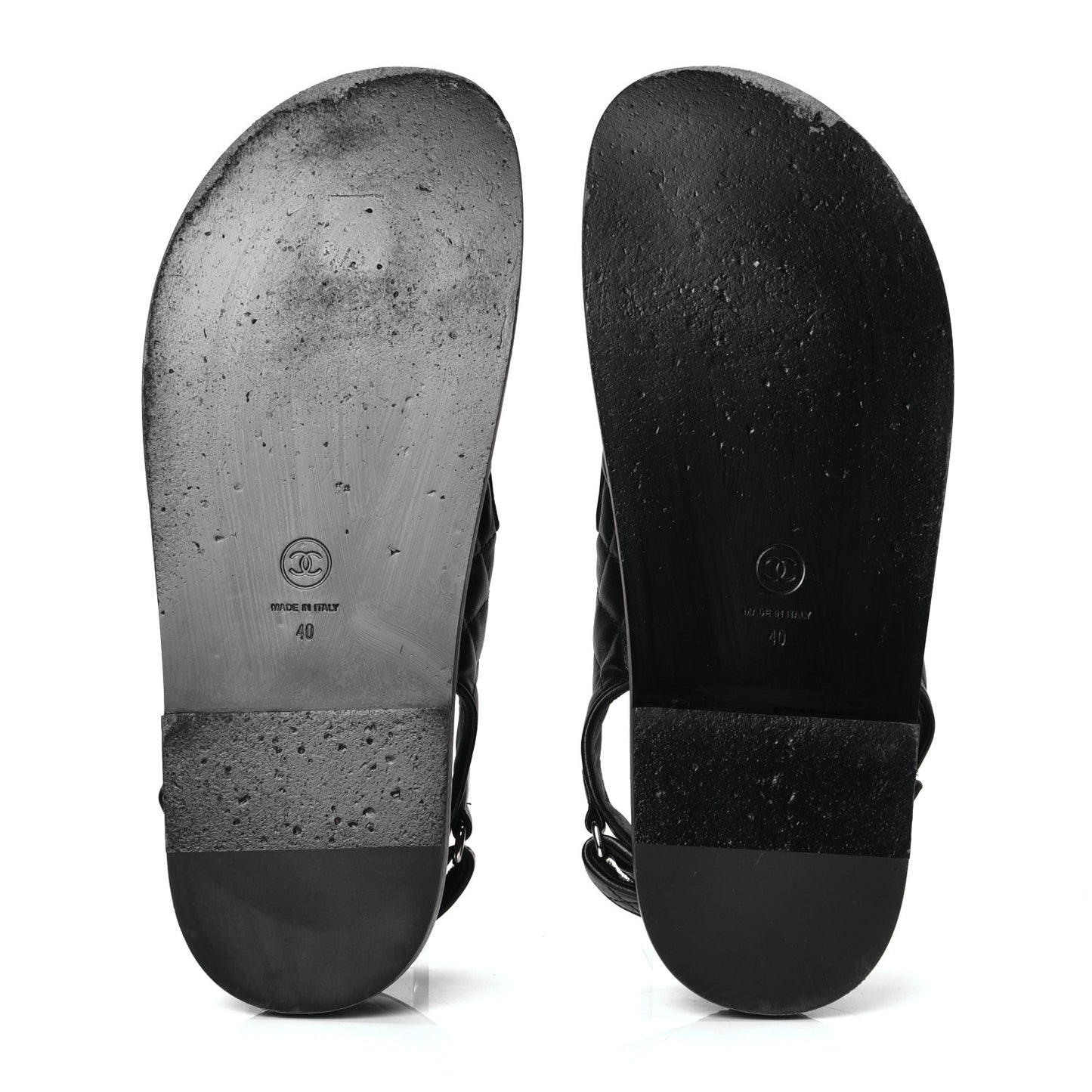 Lambskin Velcro Dad Sandals 40 Black