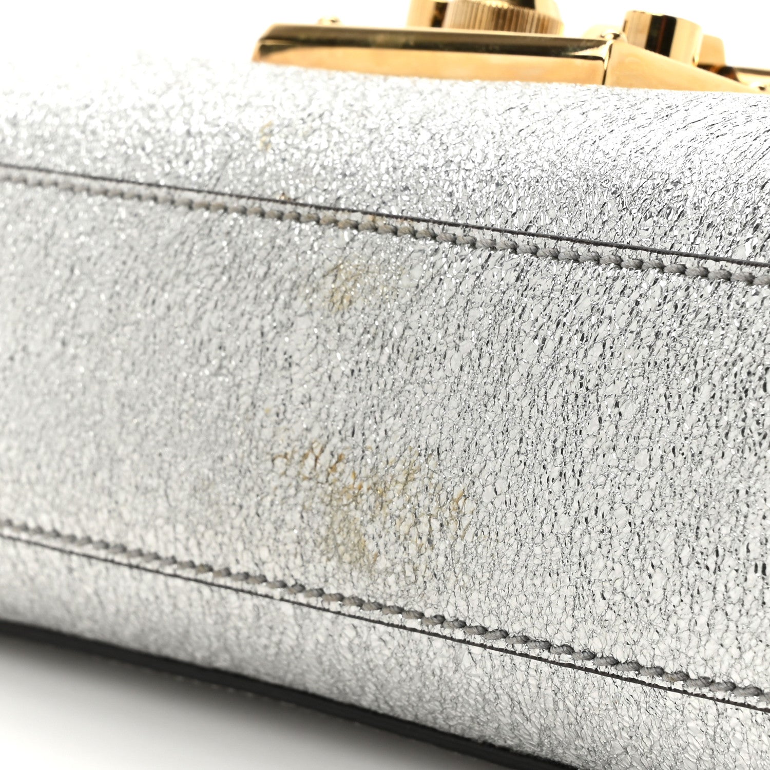 Gucci Galassia Small Padlock Shoulder Bag Argento 11 of 13