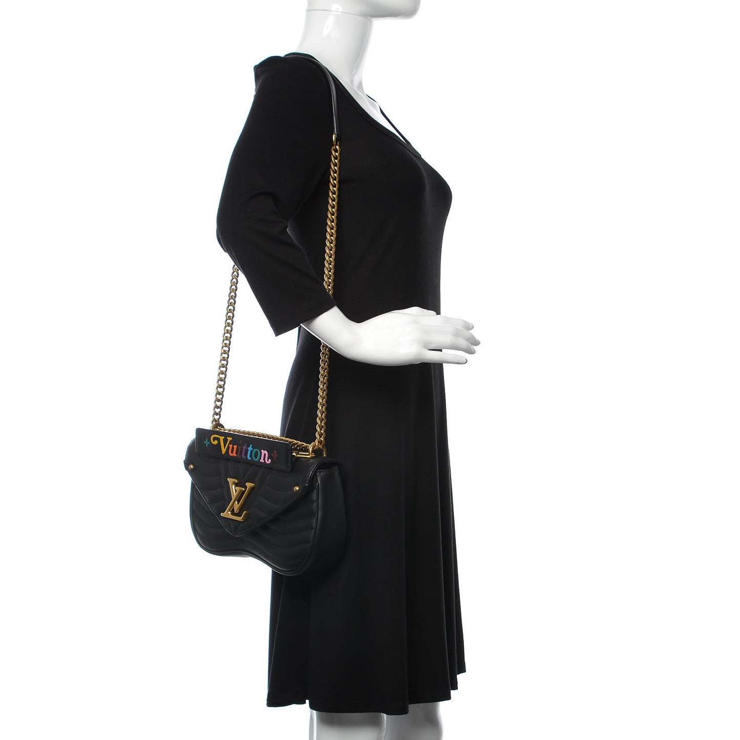 Calfskin New Wave Chain MM Black