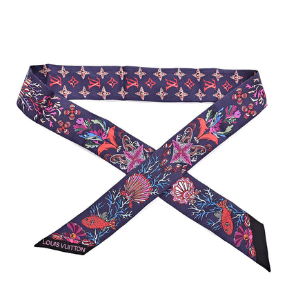 Louis Vuitton Silk Sea Of Love BB Bandeau Navy 1 of 3