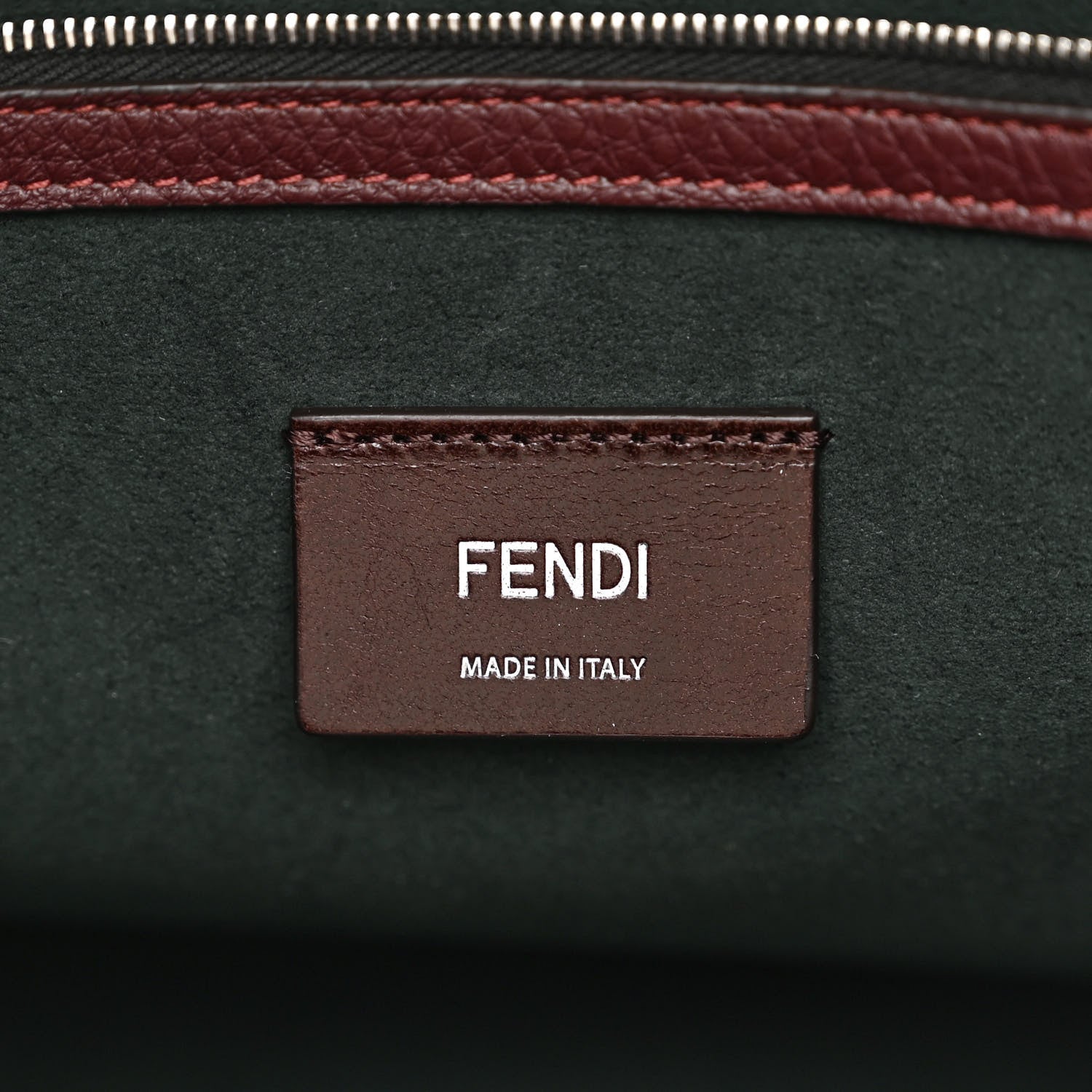 Fendi Cuoio Romano Peekaboo I SEE U Forty8 Satchel Granata 8 of 12
