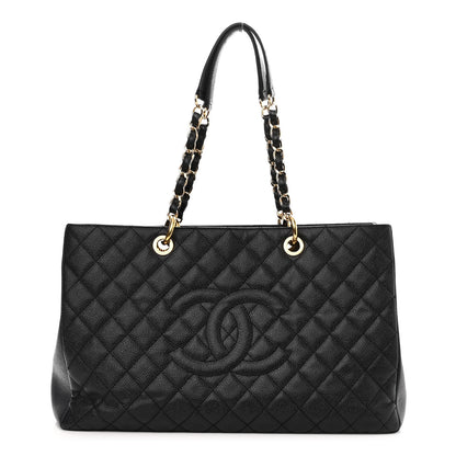 Chanel Caviar Quilted XL Grand Shopping Tote GST Black 1 of 9