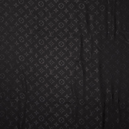 Louis Vuitton Silk Wool Monogram Shawl Black 1 of 6