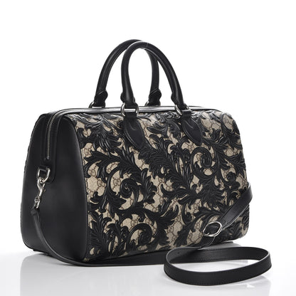 Gucci GG Supreme Monogram Arabesque Medium Boston Black 4 of 8