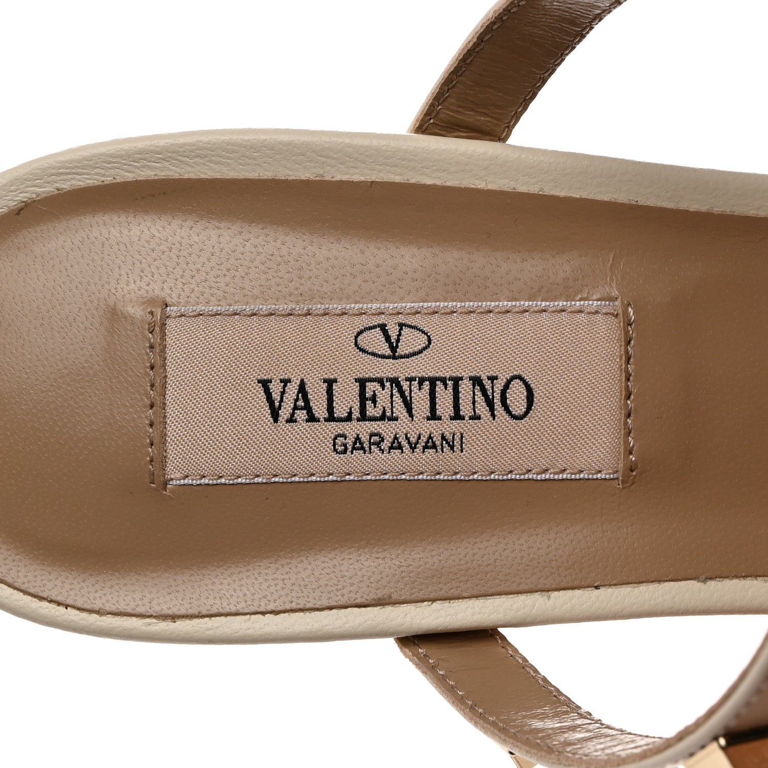 Valentino Garavani Calfskin Nappa Rockstud 60mm Caged Slide Sandals 40 Light Ivory 6 of 10