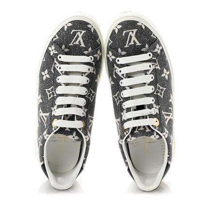 Louis Vuitton Denim Monogram Time Out Sneakers 38 2 of 10