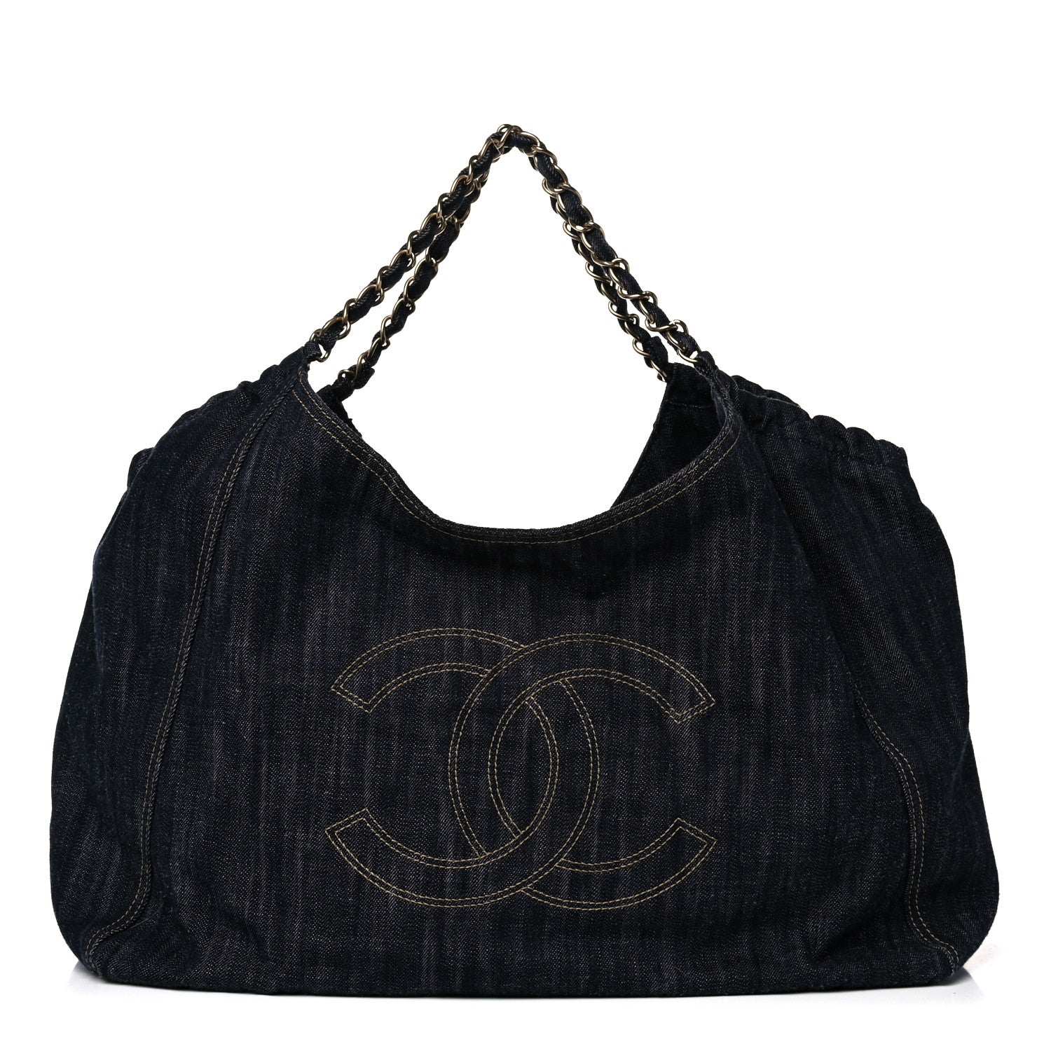 Chanel Denim XL Coco Cabas Tote Blue 3 of 14