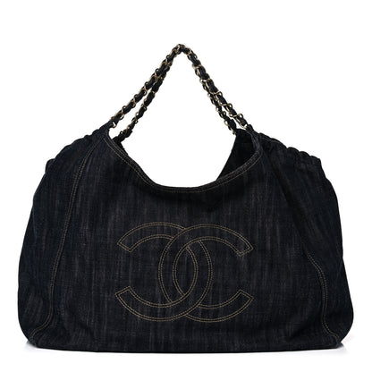 Chanel Denim XL Coco Cabas Tote Blue 3 of 14