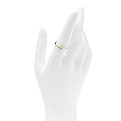 Tiffany 18K Yellow Gold Diamond Elsa Peretti Hoop Ring 56 7.5 2 of 5