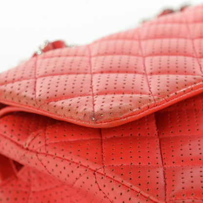 Chanel Lambskin Perforated Medium Double Flap Red 18 of 18