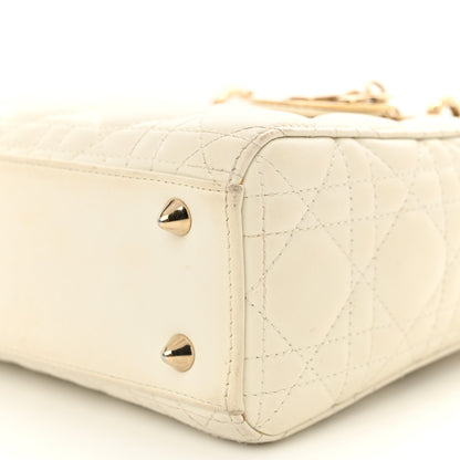 Christian Dior Lambskin Cannage Small My ABCDior Lady Dior White 10 of 17
