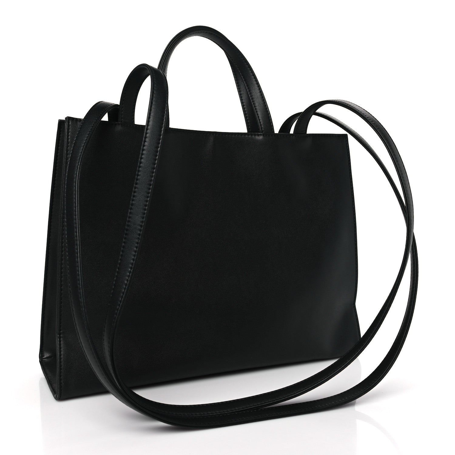 Telfar Vegan Leather Medium Shopping Bag Black 3 of 8