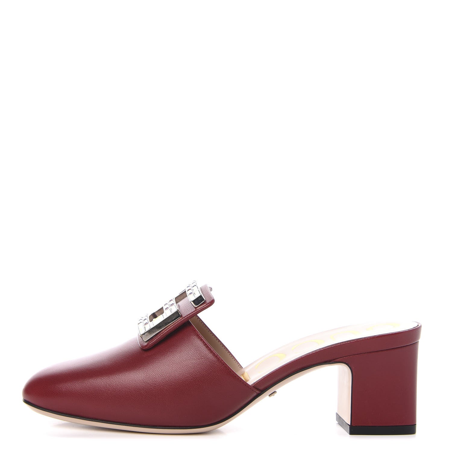Gucci Malaga Kid Crystal Square G Madelyn Mules 36.5 Romantic Cerise 1 of 9