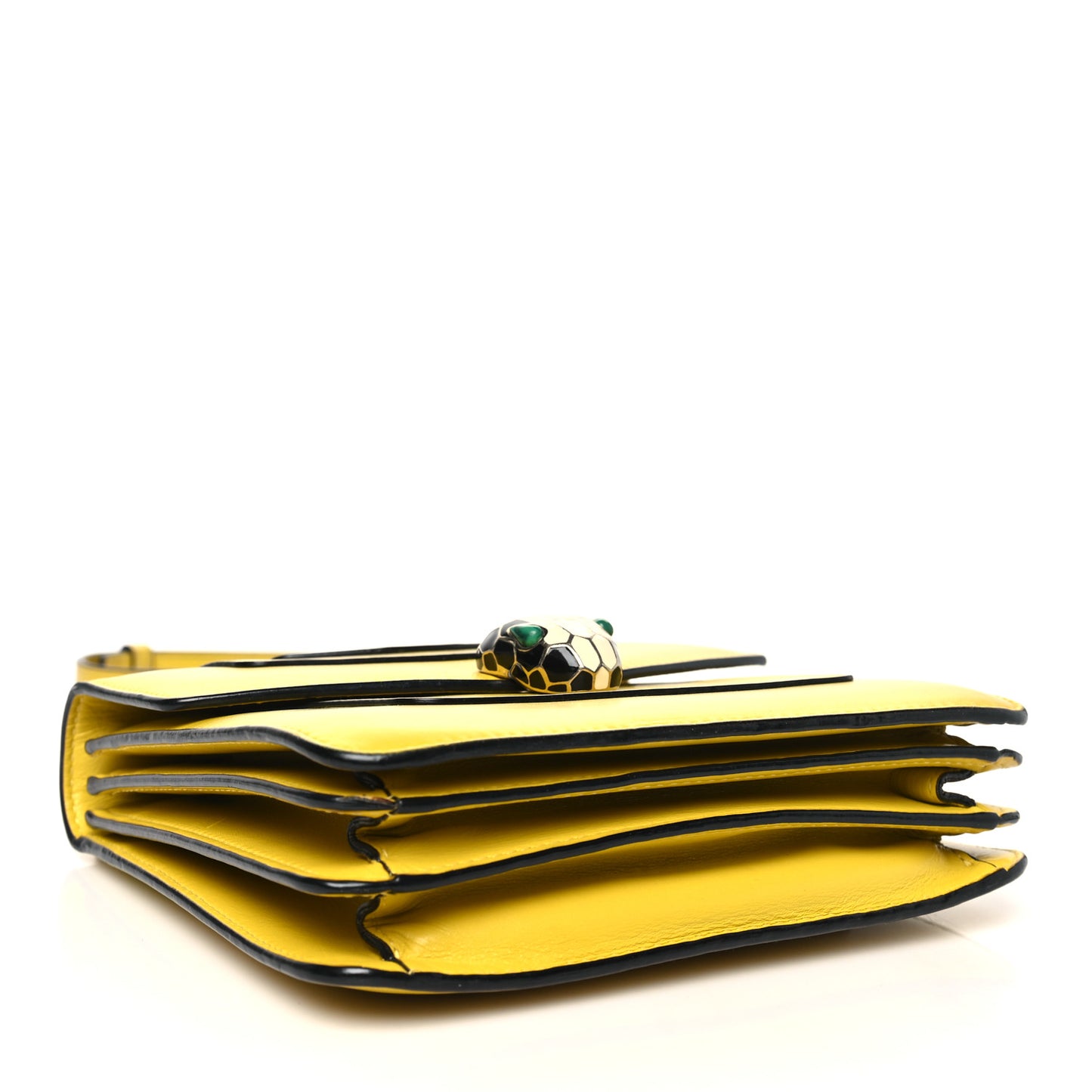 Calfskin Serpenti Forever Top Handle Yellow