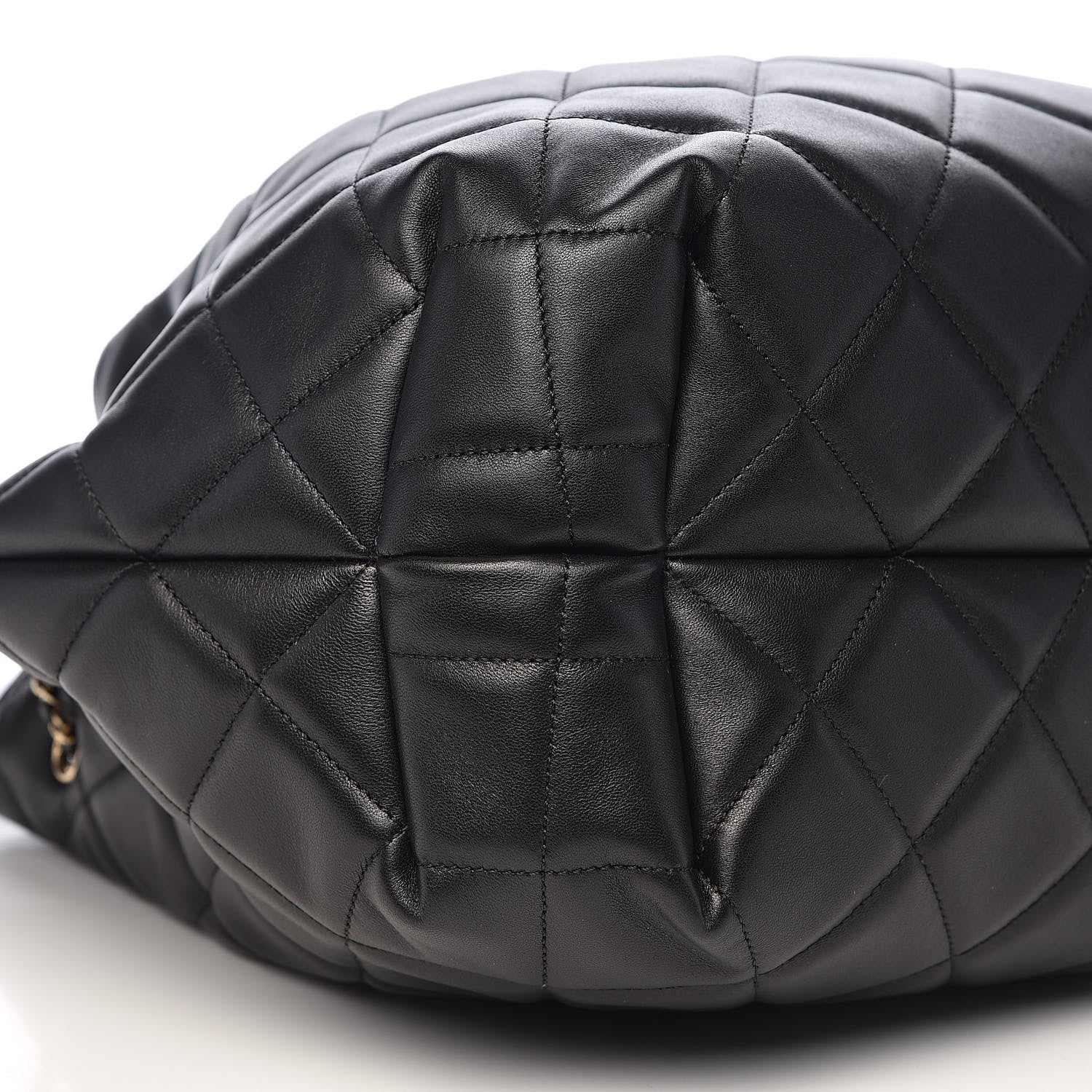 Chanel Lambskin Quilted CC Dweller Drawstring Tote Black 8 of 11
