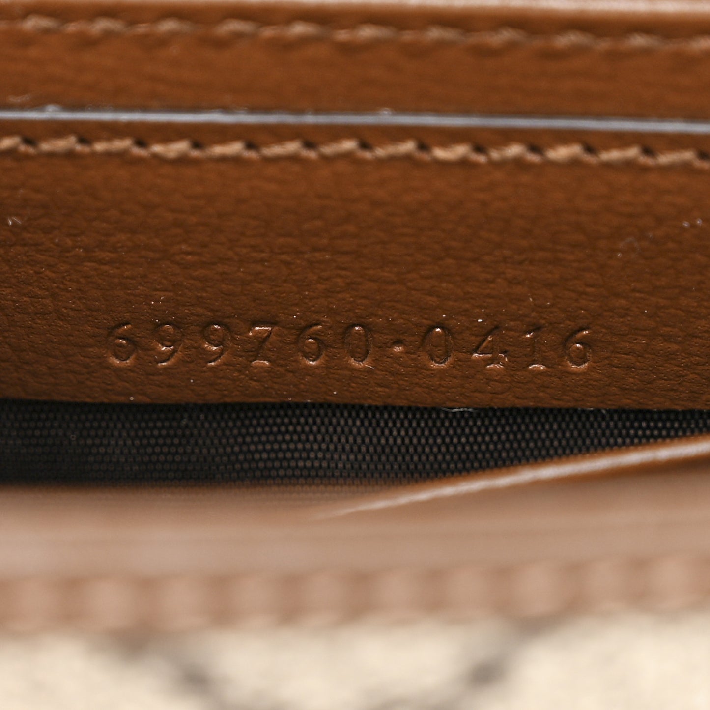 GG Supreme Monogram Azalea Calfskin Web Horsebit 1955 Wallet On Strap Beige Ebony Brown Sugar