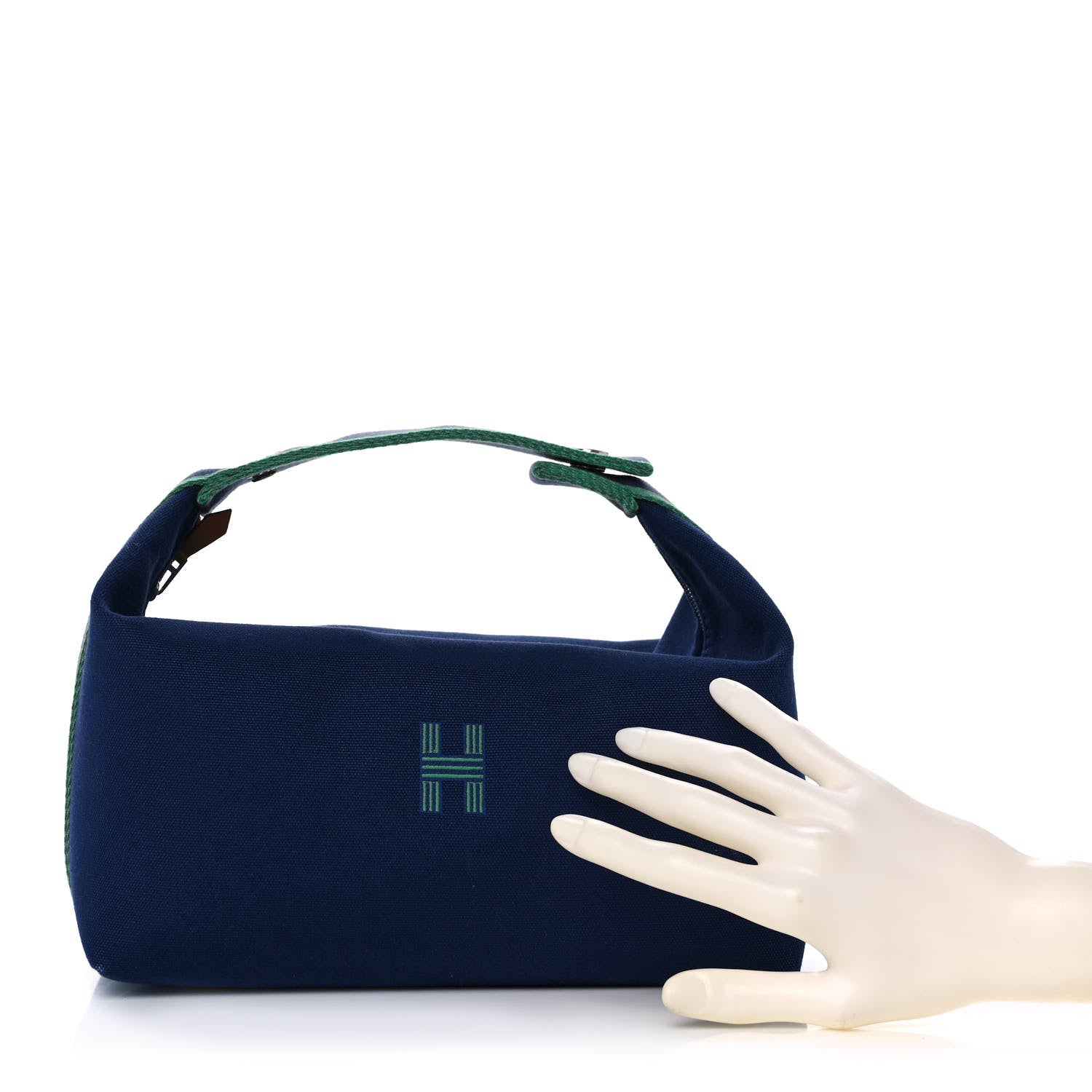 Hermes Canvas Large Bride-A-Brac Pouch Marine 2 of 11