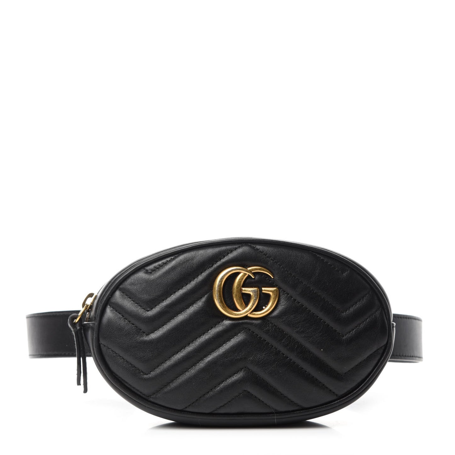 Calfskin Matelasse GG Marmont Belt Bag 85 34 Black