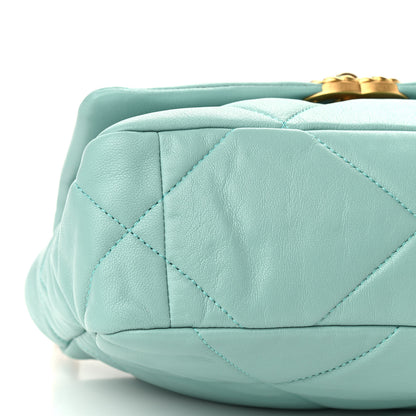 Chanel Goatskin Quilted Medium Chanel 19 Flap Light Blue 5 of 8