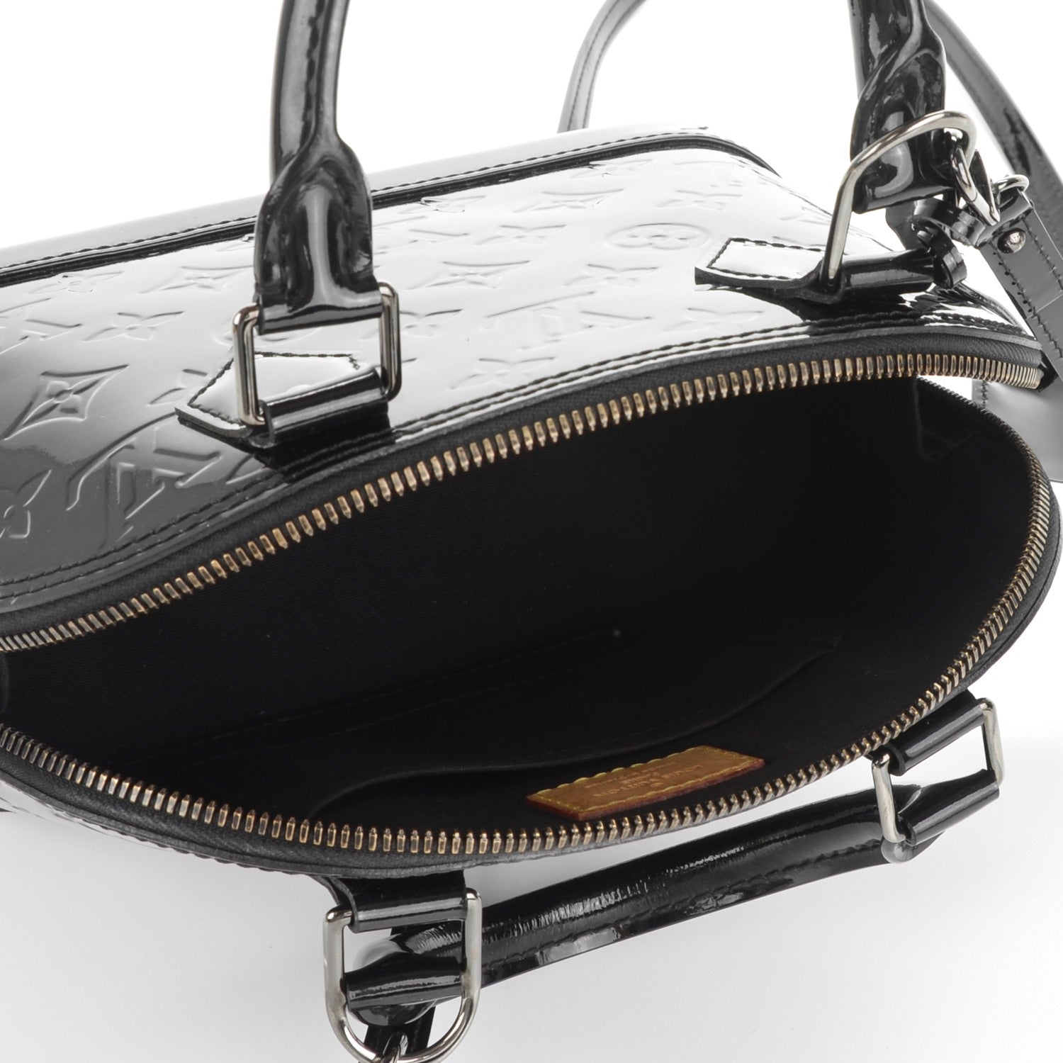 Louis Vuitton Vernis Alma BB Noir Magnetique 5 of 6