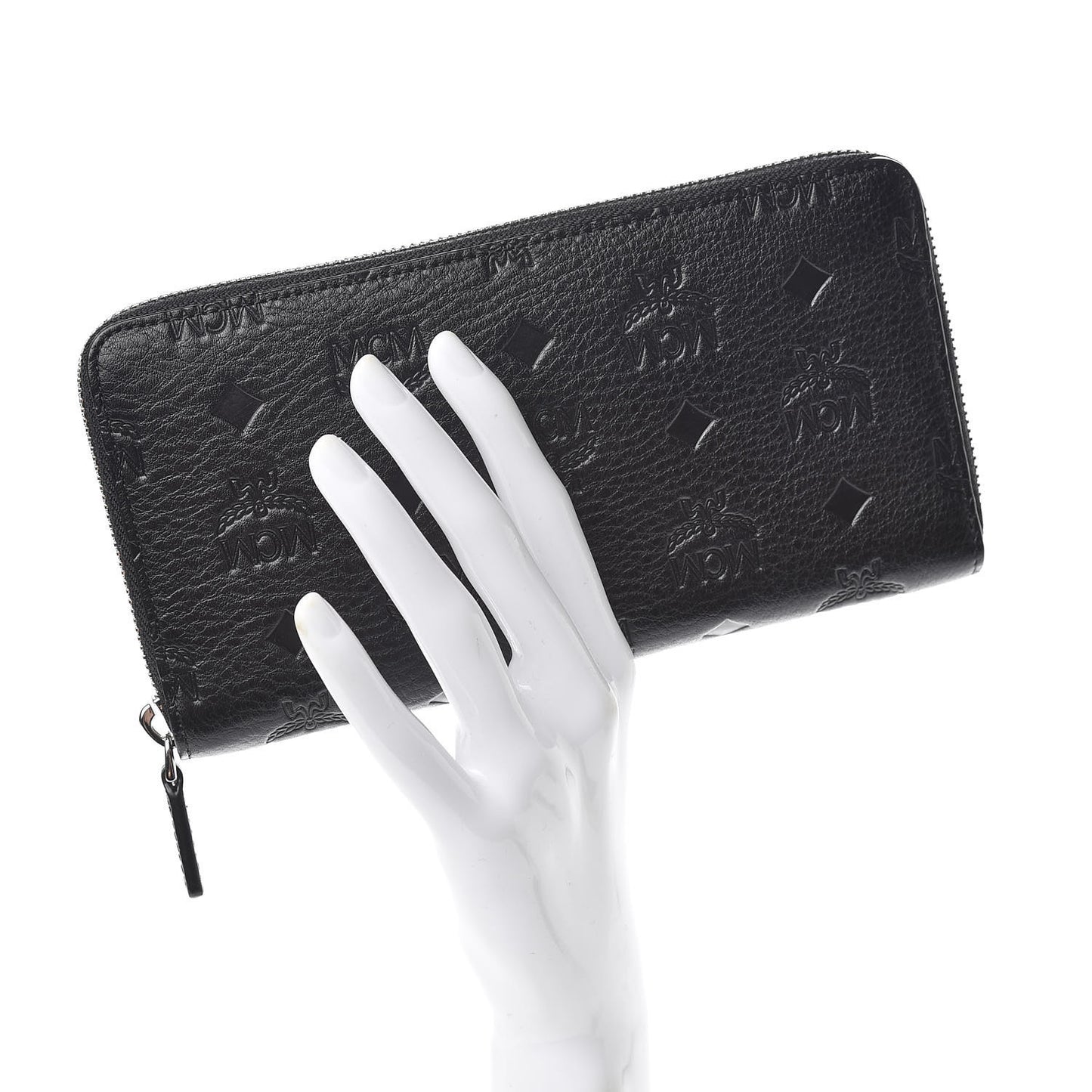 Calfskin Ottomar Monogram Klara Zip Wallet Black