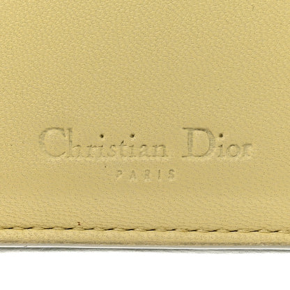 Christian Dior Lambskin Cannage Lady Dior Wallet Organizer Blue Pink Yellow 6 of 14