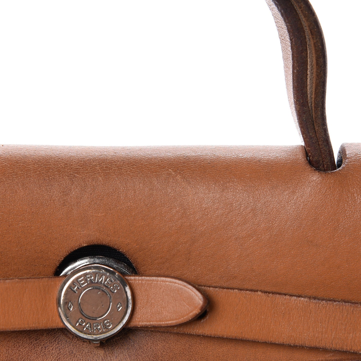 Toile Vache Calfskin Herbag PM 30 Black Natural