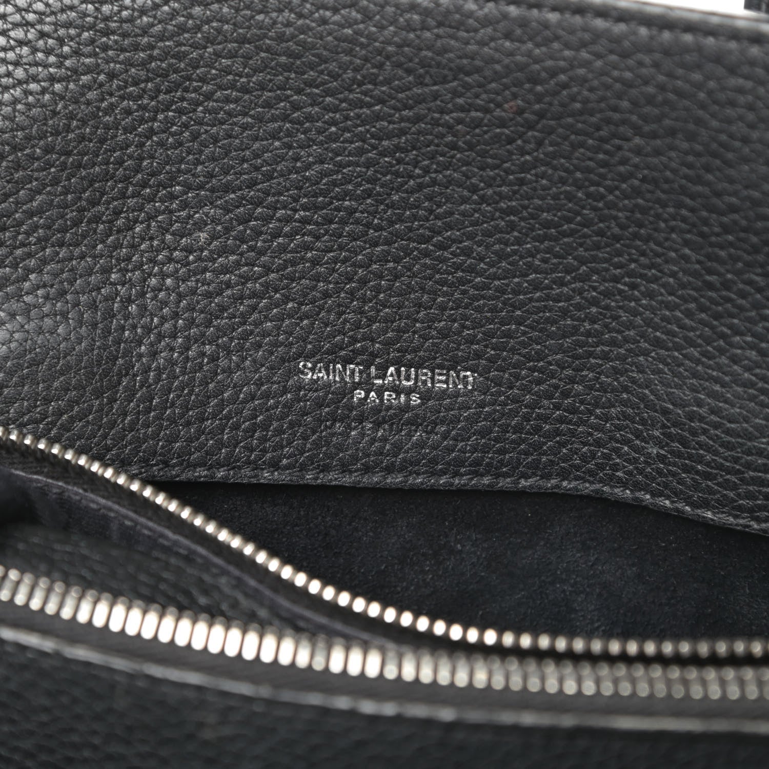 Saint Laurent Grained Calfskin Baby Sac De Jour Souple Black 6 of 16