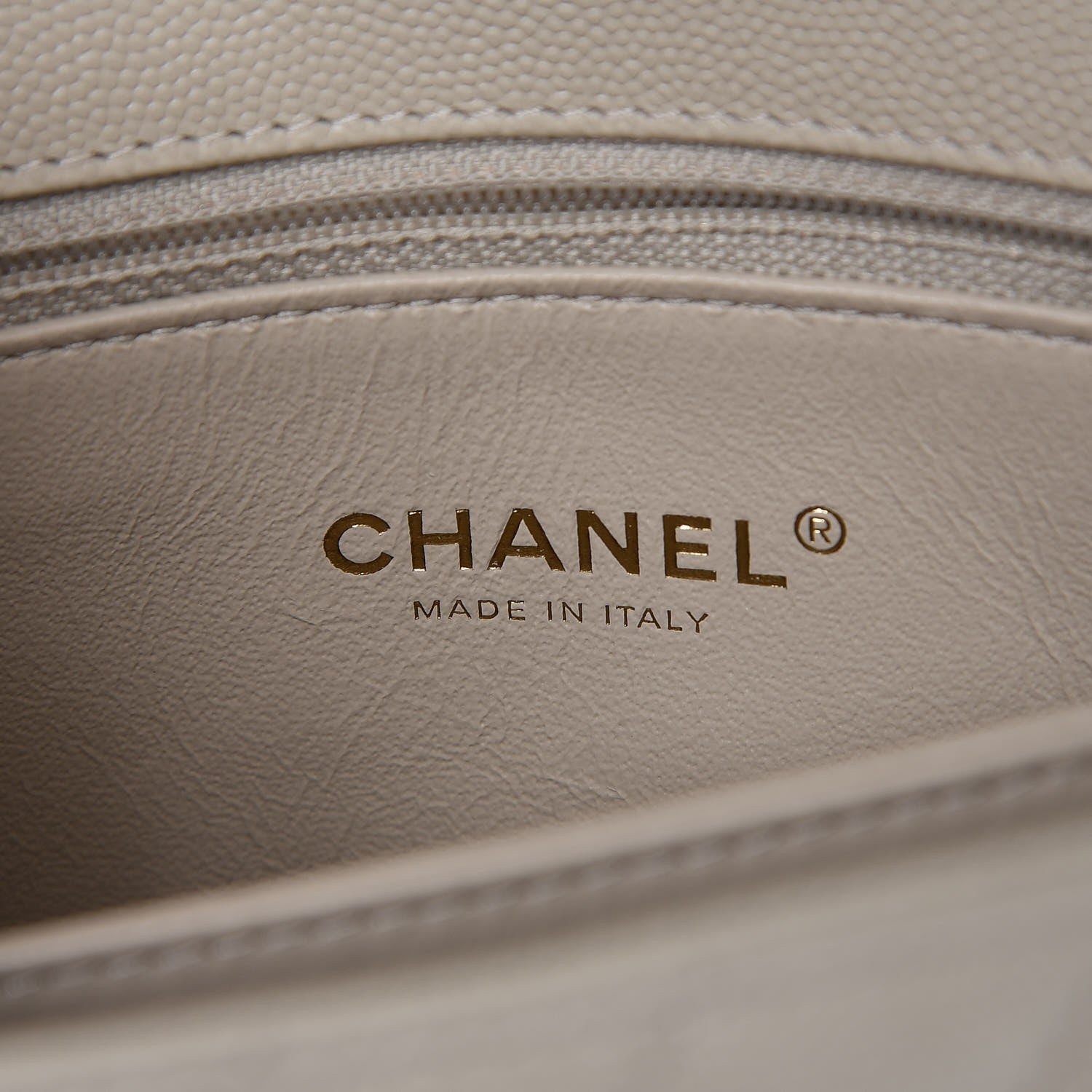 Chanel Caviar Lizard Chevron Quilted Mini Coco Handle Flap Ivory 6 of 7