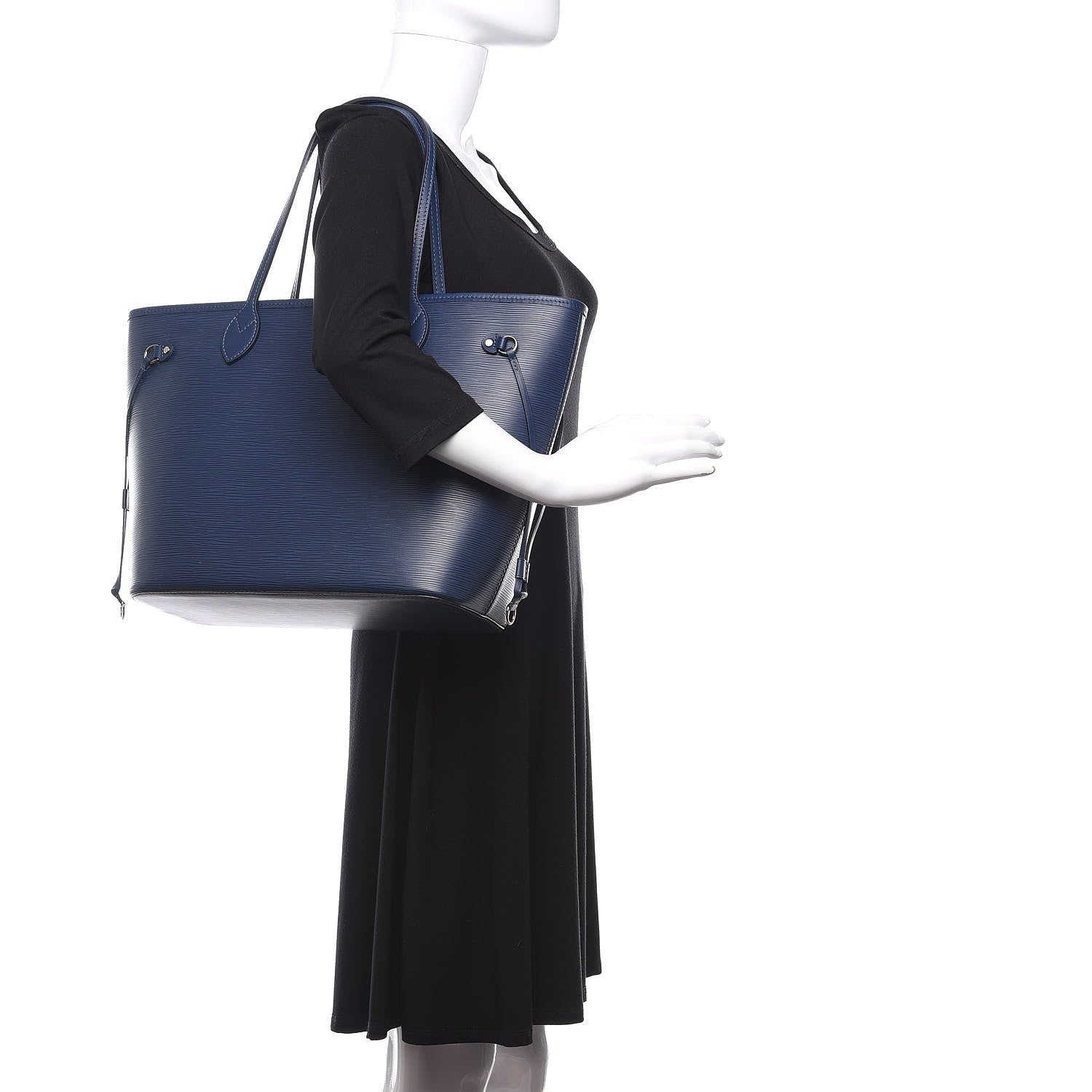 Louis Vuitton Epi Neverfull MM Indigo 2 of 11
