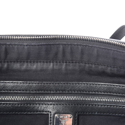 MCM Calfskin Ottomar Monogram Medium Klara Shopper Tote Black 8 of 15