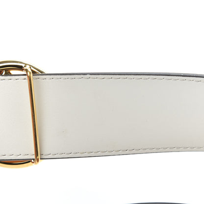 Fendi Vitello Liberty F is Fendi Bi-Color Reversible Belt 80 Caramello White 4 of 4