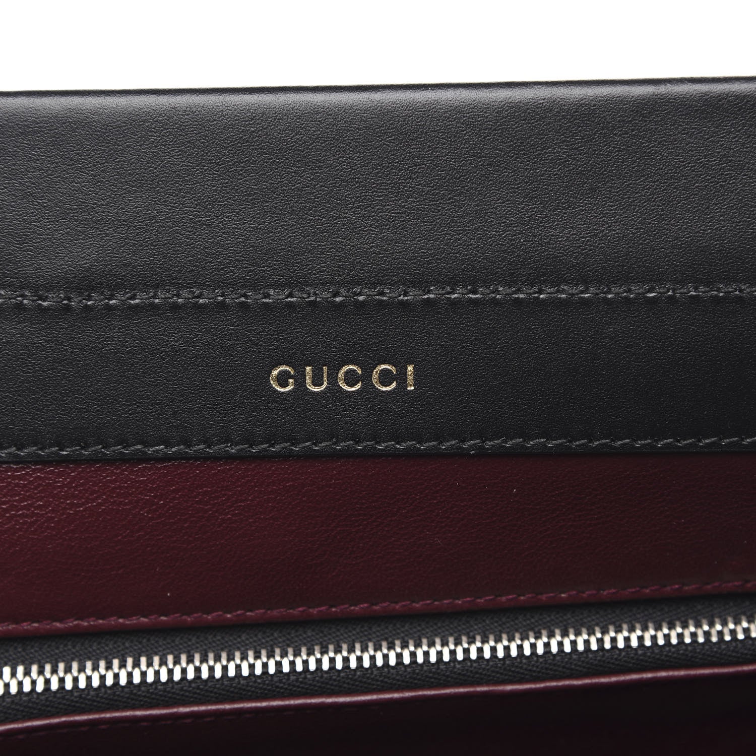 Gucci Smooth Calfskin Small Zumi Top Handle Bag Black Yellow 6 of 12